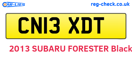 CN13XDT are the vehicle registration plates.