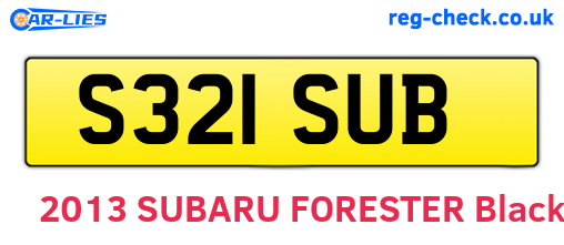 S321SUB are the vehicle registration plates.