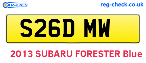 S26DMW are the vehicle registration plates.