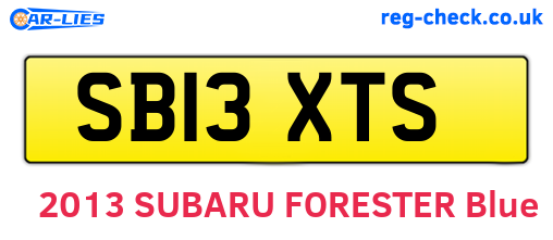 SB13XTS are the vehicle registration plates.