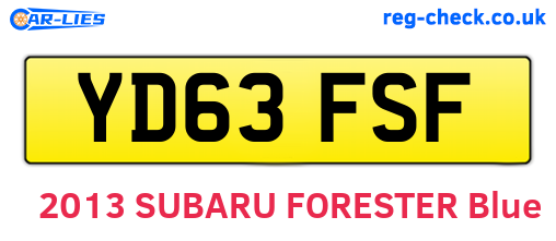 YD63FSF are the vehicle registration plates.