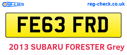 FE63FRD are the vehicle registration plates.