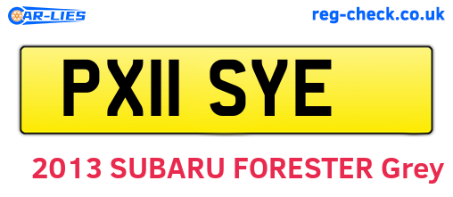 PX11SYE are the vehicle registration plates.