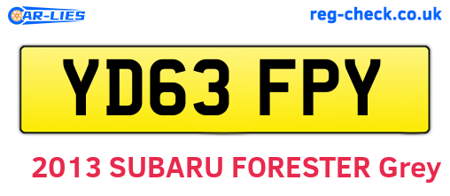 YD63FPY are the vehicle registration plates.