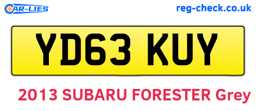 YD63KUY are the vehicle registration plates.