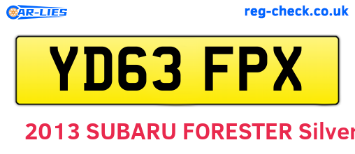 YD63FPX are the vehicle registration plates.