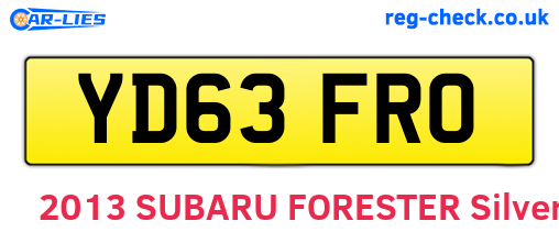 YD63FRO are the vehicle registration plates.