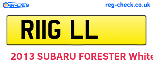 R11GLL are the vehicle registration plates.