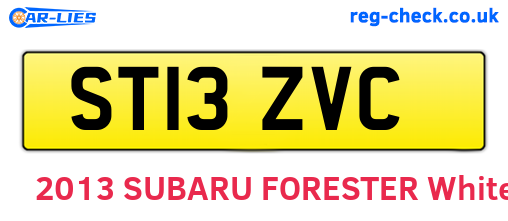 ST13ZVC are the vehicle registration plates.
