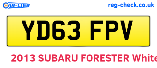 YD63FPV are the vehicle registration plates.
