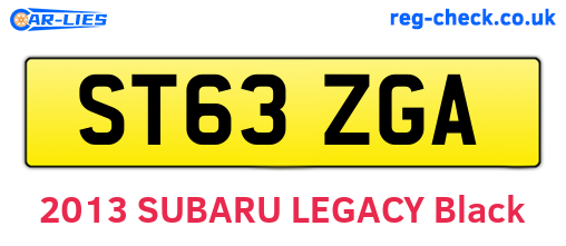 ST63ZGA are the vehicle registration plates.