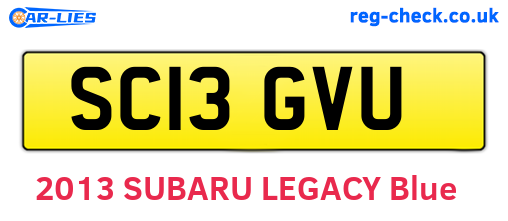 SC13GVU are the vehicle registration plates.