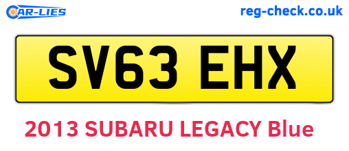 SV63EHX are the vehicle registration plates.