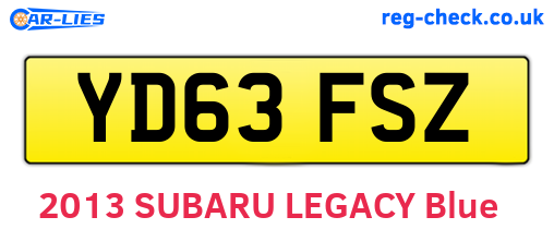 YD63FSZ are the vehicle registration plates.