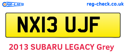NX13UJF are the vehicle registration plates.