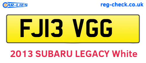 FJ13VGG are the vehicle registration plates.