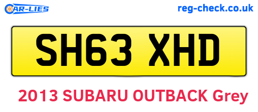 SH63XHD are the vehicle registration plates.