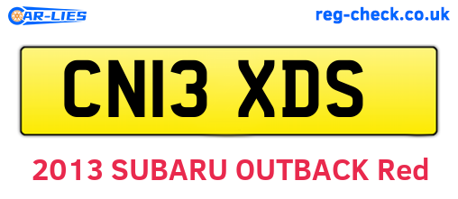 CN13XDS are the vehicle registration plates.