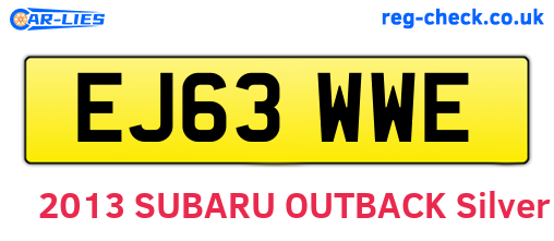 EJ63WWE are the vehicle registration plates.