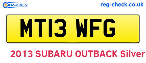 MT13WFG are the vehicle registration plates.