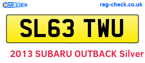 SL63TWU are the vehicle registration plates.