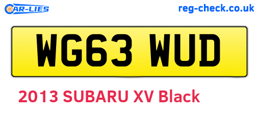 WG63WUD are the vehicle registration plates.