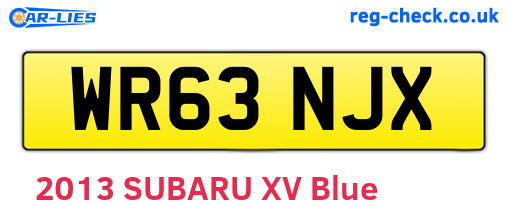 WR63NJX are the vehicle registration plates.