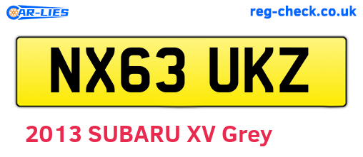 NX63UKZ are the vehicle registration plates.