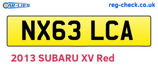 NX63LCA are the vehicle registration plates.
