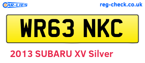 WR63NKC are the vehicle registration plates.