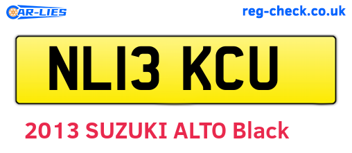 NL13KCU are the vehicle registration plates.