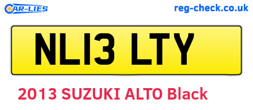 NL13LTY are the vehicle registration plates.