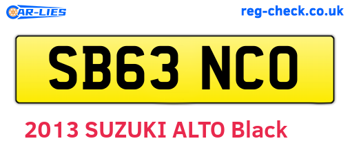 SB63NCO are the vehicle registration plates.
