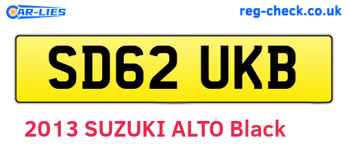 SD62UKB are the vehicle registration plates.