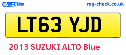 LT63YJD are the vehicle registration plates.
