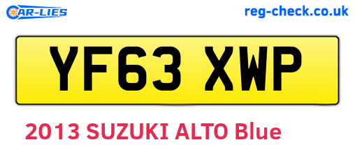 YF63XWP are the vehicle registration plates.