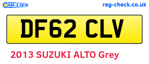 DF62CLV are the vehicle registration plates.