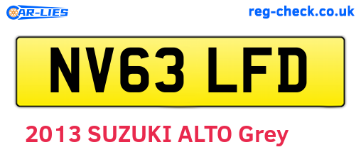 NV63LFD are the vehicle registration plates.
