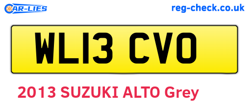 WL13CVO are the vehicle registration plates.