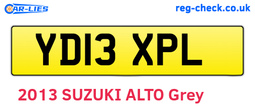 YD13XPL are the vehicle registration plates.