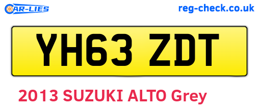 YH63ZDT are the vehicle registration plates.