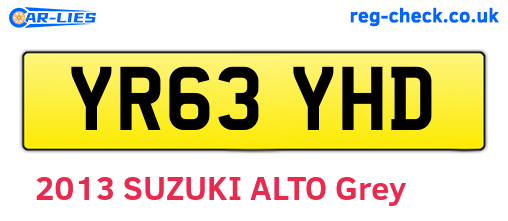 YR63YHD are the vehicle registration plates.