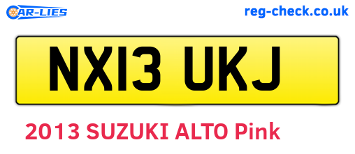 NX13UKJ are the vehicle registration plates.