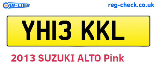YH13KKL are the vehicle registration plates.
