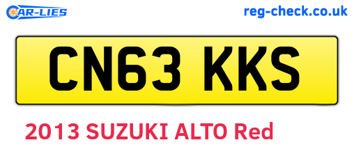 CN63KKS are the vehicle registration plates.