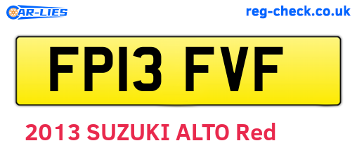 FP13FVF are the vehicle registration plates.