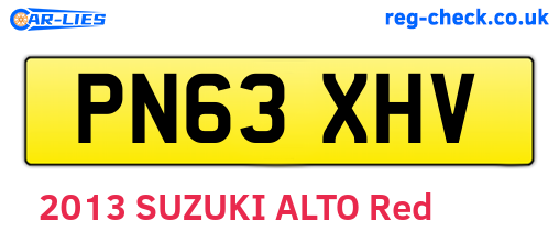 PN63XHV are the vehicle registration plates.