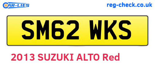 SM62WKS are the vehicle registration plates.
