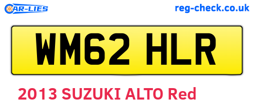 WM62HLR are the vehicle registration plates.