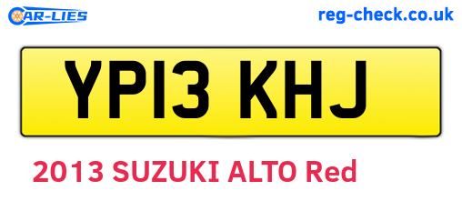 YP13KHJ are the vehicle registration plates.